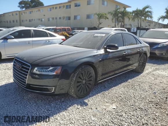 ✅ 2015 Audi A8 • VIN: WAUJGAFD5FN018180 • Lot: 87873925. Listed on Copart with Not provided. Free auction sales archive from the USA and detailed vehicle history report at DreamBid. Image 1.