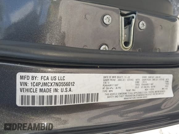 ✅ 2022 Jeep Cherokee X • VIN: 1C4PJMCX7ND556012 • Lot: 43735254. Wystawiony na IAAI z przebiegiem 78 066 mil. Bezpłatny archiwum sprzedaży aukcyjnych z USA i szczegółowy raport historii pojazdu na DreamBid. Zdjęcie 9.