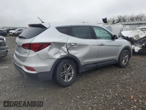 ✅ 2018 Hyundai Santa Fe 2.4L • VIN: 5XYZT3LBXJG519856 • Lot: 89654705. Listed on Copart with 127,770 mi. Free auction sales archive from the USA and detailed vehicle history report at DreamBid. Image 3.