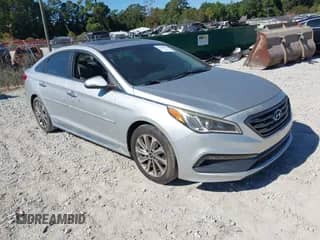 2016 Hyundai Sonata Sport with VIN 5NPE34AF2GH373643, listed as a IAAI auction lot 43499563 with 90,640 mi miles and . Bid and sale history available at DreamBid. Image 1.