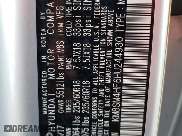 ✅ 2017 Hyundai Santa Fe SE • VIN: KM8SM4HF6HU244930 • Лот: 59486163. Опубликован ранее на Copart с пробегом 69 521 миль. Бесплатный доступ к архиву аукционных продаж из США и подробный отчёт об истории автомобиля на DreamBid. Изображение 14.