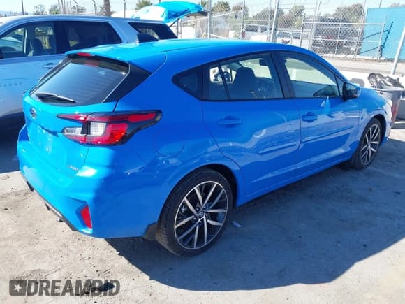 ✅ 2024 Subaru Impreza Special Sports • VIN: JF1GUAFC5R8284594 • Lot: 43455393. Listed on IAAI with 14,992 mi. Free auction sales archive from the USA and detailed vehicle history report at DreamBid. Image 4.