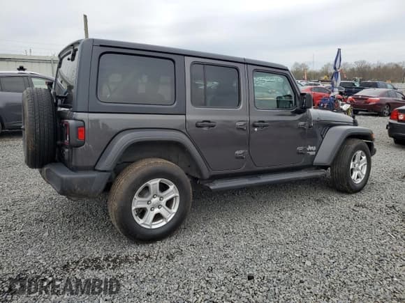 ✅ 2020 Jeep Wrangler Unlimited Sport S • VIN: 1C4HJXDN1LW139683 • Lot: 53299595. Listed on Copart with 74,140 mi. Free auction sales archive from the USA and detailed vehicle history report at DreamBid. Image 3.
