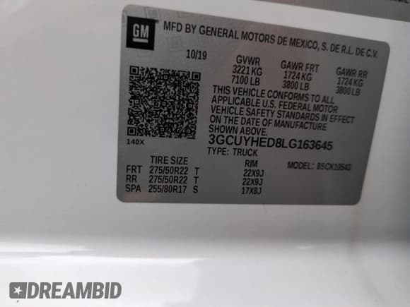 ✅ 2020 Chevrolet Silverado 1500 High Country • VIN: 3GCUYHED8LG163645 • Lot: 74677774. Wystawiony na Copart z przebiegiem 49 489 mil. Bezpłatny archiwum sprzedaży aukcyjnych z USA i szczegółowy raport historii pojazdu na DreamBid. Zdjęcie 13.