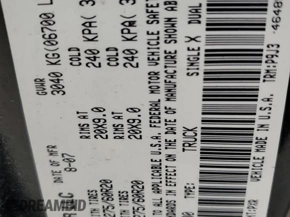 ✅ 2008 Dodge 1500 SLT • VIN: 1D7HA18NX8S508830 • Лот: 50821994. Опубликован ранее на Copart с пробегом 168 573 миль. Бесплатный доступ к архиву аукционных продаж из США и подробный отчёт об истории автомобиля на DreamBid. Изображение 12.