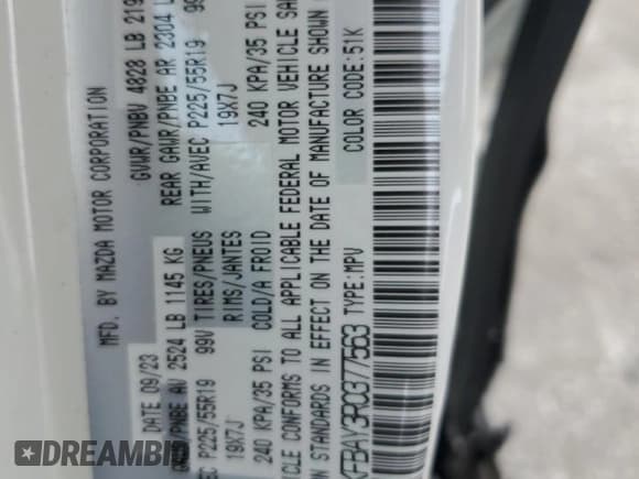 ✅ 2024 Mazda CX-5 Carbon Edition • VIN: JM3KFBAY3R0377563 • Lot: 69099205. Listed on Copart with 14,413 mi. Free auction sales archive from the USA and detailed vehicle history report at DreamBid. Image 13.