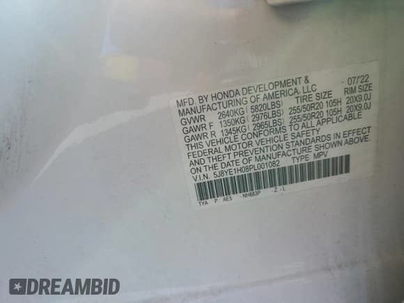 ✅ 2023 Acura MDX w/A-Spec Package • VIN: 5J8YE1H08PL001082 • Lot: 81473015. Wystawiony na Copart z przebiegiem Nie podano. Bezpłatny archiwum sprzedaży aukcyjnych z USA i szczegółowy raport historii pojazdu na DreamBid. Zdjęcie 12.