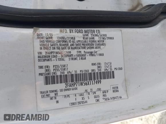 ✅ 2006 Ford Police Interceptor • VIN: 2FAHP71W56X117499 • Lot: 43650522. Wystawiony na IAAI z przebiegiem Nie podano. Bezpłatny archiwum sprzedaży aukcyjnych z USA i szczegółowy raport historii pojazdu na DreamBid. Zdjęcie 9.