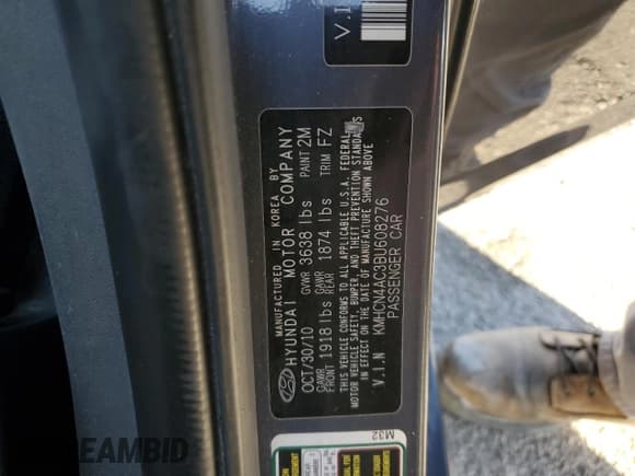 ✅ 2011 Hyundai Accent GLS • VIN: KMHCN4AC3BU608276 • Лот: 89132345. Опубликован ранее на Copart с пробегом 99 992 миль. Бесплатный доступ к архиву аукционных продаж из США и подробный отчёт об истории автомобиля на DreamBid. Изображение 15.