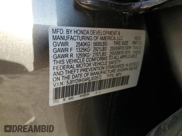 ✅ 2024 Acura MDX • VIN: 5J8YD9H34RL003572 • Lot: 43335165. Listed on Copart with 12,122 mi. Free auction sales archive from the USA and detailed vehicle history report at DreamBid. Image 16.