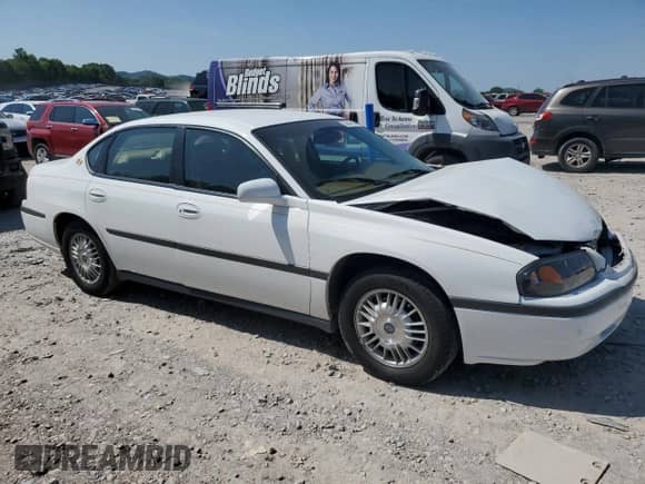 2000 Chevrolet Impala with VIN 2G1WF55K5Y9153046, listed as a Copart auction lot 54844885 with 35,136 mi miles and Salvage title. Bid and sale history available at DreamBid. Image 4.