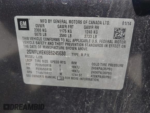 ✅ 2014 Chevrolet Equinox LTZ • VIN: 2GNFLHEK6E6245630 • Лот: 42909066. Опубликован ранее на IAAI с пробегом 132 887 миль. Бесплатный доступ к архиву аукционных продаж из США и подробный отчёт об истории автомобиля на DreamBid. Изображение 9.