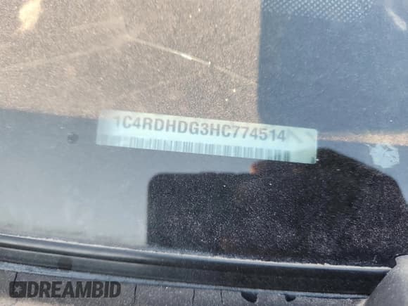 ✅ 2017 Dodge Durango GT • VIN: 1C4RDHDG3HC774514 • Lot: 80555585. Listed on Copart with 90,459 mi. Free auction sales archive from the USA and detailed vehicle history report at DreamBid. Image 13.