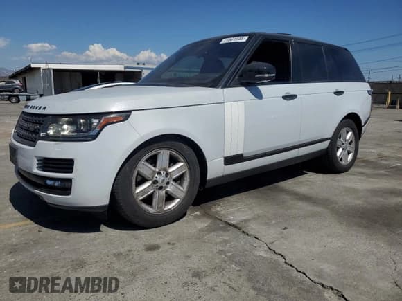✅ 2016 Land Rover Range Rover HSE • VIN: SALGS2KF7GA250533 • Lot: 71561945. Listed on Copart with Not provided. Free auction sales archive from the USA and detailed vehicle history report at DreamBid. Image 1.