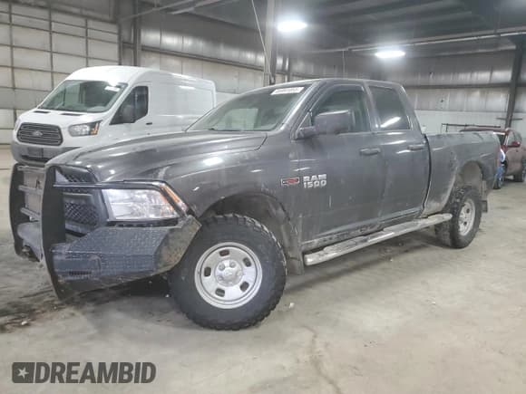 ✅ 2016 Ram 1500 Tradesman • VIN: 1C6RR7FM7GS311592 • Lot: 46991055. Listed on Copart with 154,276 mi. Free auction sales archive from the USA and detailed vehicle history report at DreamBid. Image 1.