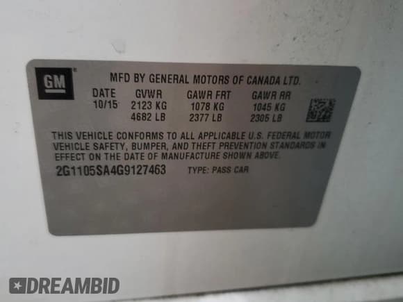 ✅ 2016 Chevrolet Impala LT • VIN: 2G1105SA4G9127463 • Лот: 79055314. Опубликован ранее на Copart с пробегом 100 591 миль. Бесплатный доступ к архиву аукционных продаж из США и подробный отчёт об истории автомобиля на DreamBid. Изображение 13.