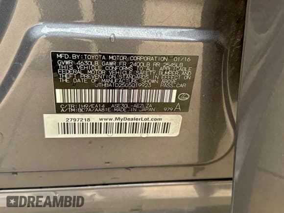 ✅ 2016 Lexus IS 200t • VIN: JTHBA1D25G5019923 • Lot: 95016625. Wystawiony na Copart z przebiegiem 163 107 mil. Bezpłatny archiwum sprzedaży aukcyjnych z USA i szczegółowy raport historii pojazdu na DreamBid. Zdjęcie 10.