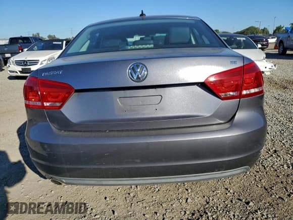 ✅ 2013 Volkswagen Passat SE • VIN: 1VWBP7A34DC060368 • Lot: 95981715. Listed on Copart with 254,020 mi. Free auction sales archive from the USA and detailed vehicle history report at DreamBid. Image 6.