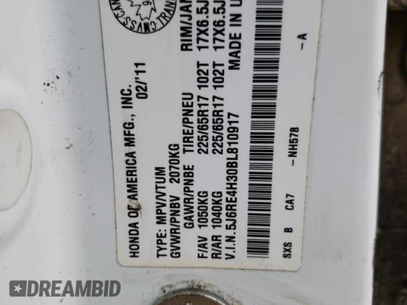 ✅ 2011 Honda CR-V LX • VIN: 5J6RE4H30BL810917 • Лот: 73160423. Опубликован ранее на Copart с пробегом 297 453 миль. Бесплатный доступ к архиву аукционных продаж из США и подробный отчёт об истории автомобиля на DreamBid. Изображение 14.