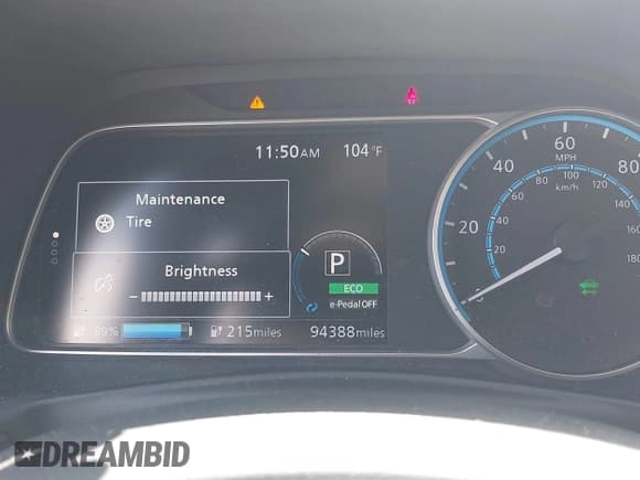 ✅ 2020 Nissan LEAF SL Plus • VIN: 1N4BZ1DP0LC311058 • Lot: 42863835. Listed on IAAI with 94,388 mi. Free auction sales archive from the USA and detailed vehicle history report at DreamBid. Image 7.