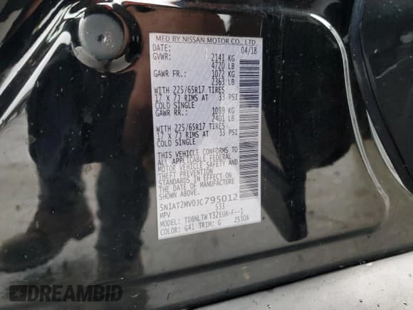 ✅ 2018 Nissan Rogue S • VIN: 5N1AT2MV0JC795012 • Лот: 86878985. Опубликован ранее на Copart с пробегом 123 190 миль. Бесплатный доступ к архиву аукционных продаж из США и подробный отчёт об истории автомобиля на DreamBid. Изображение 13.