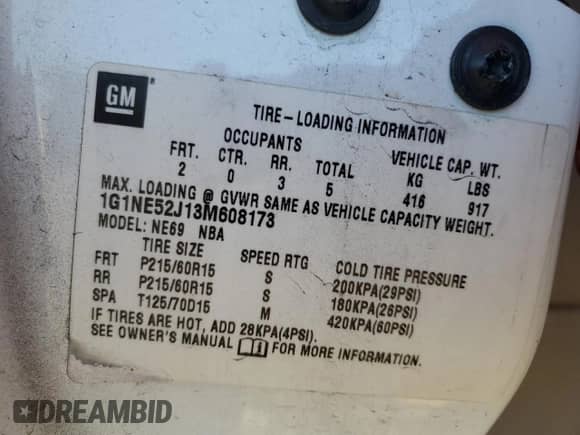 2003 Chevrolet Malibu LS z VIN 1G1NE52J13M608173, wystawiony jako Copart lot #87966745 z przebiegiem 196 669 mil mil oraz Szkoda całkowita • Salvage title. Historia ofert i sprzedaży dostępna na DreamBid. Obrazek 14.