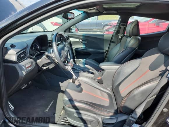 2019 Hyundai Veloster Turbo Ultimate with VIN KMHTH6AB5KU020602, listed as a Copart auction lot 62289965 with 57,948 mi miles and Salvage title. Bid and sale history available at DreamBid. Image 7.