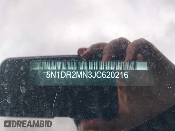 ✅ 2018 Nissan Pathfinder S • VIN: 5N1DR2MN3JC620216 • Lot: 43051124. Listed on IAAI with 130,945 mi. Free auction sales archive from the USA and detailed vehicle history report at DreamBid. Image 9.