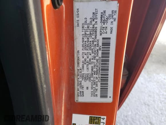 ✅ 2004 Scion xB • VIN: JTLKT334840163103 • Лот: 60561315. Опубликован ранее на Copart с пробегом Не указан. Бесплатный доступ к архиву аукционных продаж из США и подробный отчёт об истории автомобиля на DreamBid. Изображение 13.