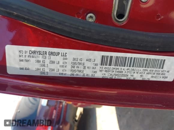 ✅ 2013 Jeep Patriot Sport • VIN: 1C4NJPBA5DD255694 • Lot: 42272442. Listed on IAAI with 208,483 mi. Free auction sales archive from the USA and detailed vehicle history report at DreamBid. Image 9.