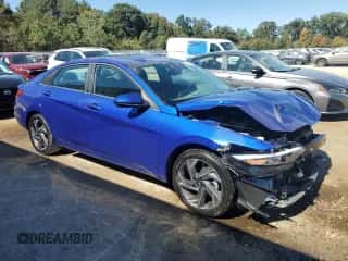 2025 Hyundai Elantra SEL Convenience with VIN KMHLS4DG5SU921076, listed as a Copart auction lot 87039365 with 22,432 mi miles and Non repairable. Bid and sale history available at DreamBid. Image 4.