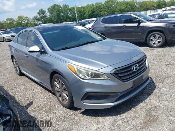 ✅ 2016 Hyundai Sonata Sport • VIN: 5NPE34AF5GH411821 • Lot: 42940356. Listed on IAAI with 112,838 mi. Free auction sales archive from the USA and detailed vehicle history report at DreamBid. Image 1.