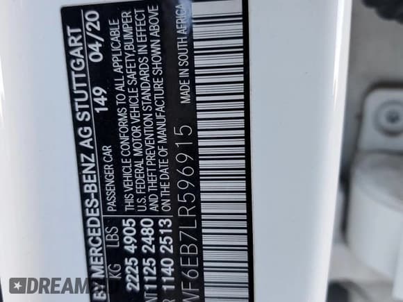 ✅ 2020 Mercedes-Benz C 43 AMG • VIN: W1KWF6EB7LR596915 • Lot: 90868615. Wystawiony na Copart z przebiegiem 52 207 mil. Bezpłatny archiwum sprzedaży aukcyjnych z USA i szczegółowy raport historii pojazdu na DreamBid. Zdjęcie 12.