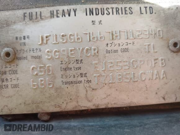 ✅ 2007 Subaru Forester X L.L. Bean • VIN: JF1SG67667H712340 • Lot: 41504293. Listed on IAAI with 185,547 mi. Free auction sales archive from the USA and detailed vehicle history report at DreamBid. Image 9.