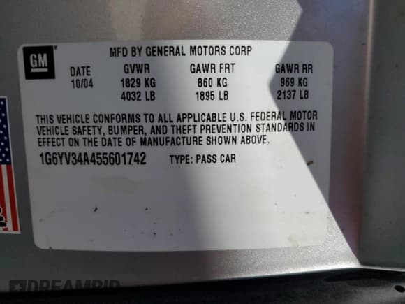 ✅ 2005 Cadillac XLR • VIN: 1G6YV34A455601742 • Лот: 77878544. Опубликован ранее на Copart с пробегом Не указан. Бесплатный доступ к архиву аукционных продаж из США и подробный отчёт об истории автомобиля на DreamBid. Изображение 13.