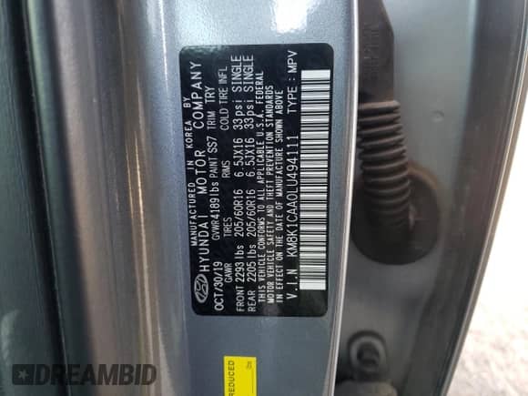 2020 Hyundai Kona SE с VIN KM8K1CAA0LU494111, выставлен на аукционе Copart как лот 41000263 с пробегом 36 051 миль миль и . История ставок и продаж доступна на DreamBid. Изображение 14.