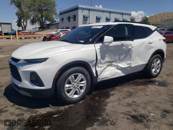 2021 Chevrolet Blazer LT with VIN 3GNKBJRS7MS572976, listed as a Copart auction lot 66332074 with 77,902 mi miles and Salvage title. Bid and sale history available at DreamBid. Image 1.