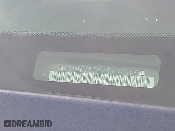 ✅ 2007 Hummer H3 SUV • VIN: 5GTDN13E378107306 • Lot: 43428279. Listed on IAAI with 168,909 mi. Free auction sales archive from the USA and detailed vehicle history report at DreamBid. Image 9.