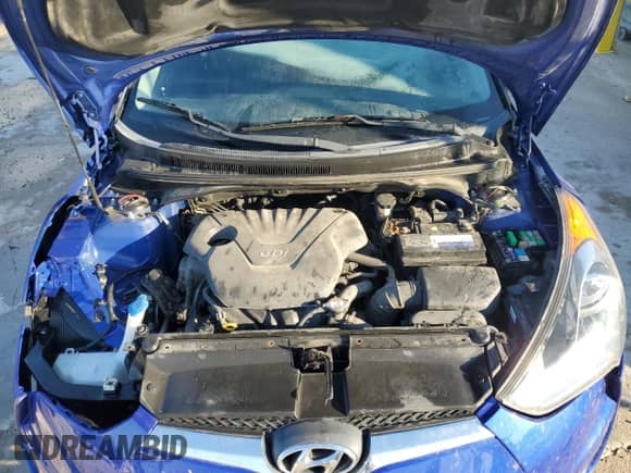 2012 Hyundai Veloster w/Red Int with VIN KMHTC6AD9CU065687, listed as a Copart auction lot 85752825 with Not provided miles and Salvage title. Bid and sale history available at DreamBid. Image 11.