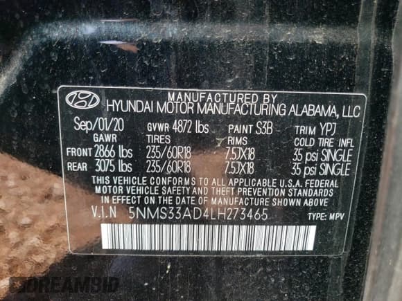 ✅ 2020 Hyundai Santa Fe SEL • VIN: 5NMS33AD4LH273465 • Lot: 59585743. Wystawiony na Copart z przebiegiem 28 827 mil. Bezpłatny archiwum sprzedaży aukcyjnych z USA i szczegółowy raport historii pojazdu na DreamBid. Zdjęcie 15.