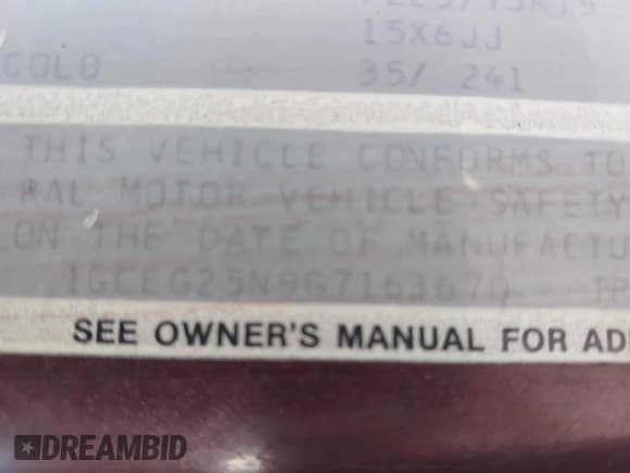 ✅ 1986 Chevrolet Chevy Van • VIN: 1GCEG25N9G7163670 • Lot: 41654650. Listed on IAAI with Not provided. Free auction sales archive from the USA and detailed vehicle history report at DreamBid. Image 9.