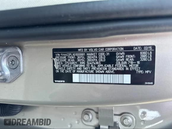 ✅ 2016 Volvo XC90 T6 Inscription • VIN: YV4A22PLXG1000681 • Лот: 42738468. Опубликован ранее на IAAI с пробегом 149 534 миль. Бесплатный доступ к архиву аукционных продаж из США и подробный отчёт об истории автомобиля на DreamBid. Изображение 9.