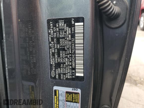 ✅ 2022 Hyundai Palisade SEL • VIN: KM8R4DHE7NU344732 • Лот: 70246174. Опубликован ранее на Copart с пробегом 50 372 миль. Бесплатный доступ к архиву аукционных продаж из США и подробный отчёт об истории автомобиля на DreamBid. Изображение 14.