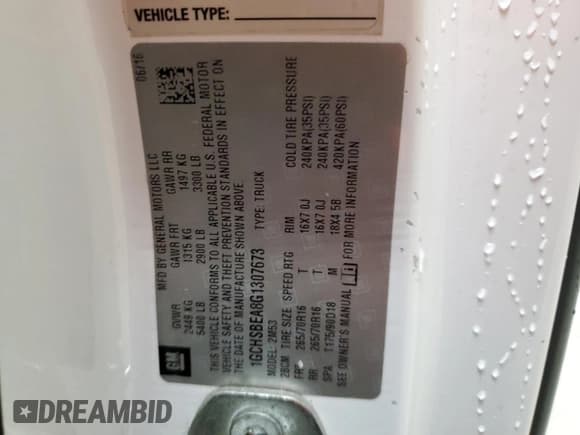 ✅ 2016 Chevrolet Colorado 2WD WT • VIN: 1GCHSBEA8G1307673 • Лот: 77188144. Опубликован ранее на Copart с пробегом 135 196 миль. Бесплатный доступ к архиву аукционных продаж из США и подробный отчёт об истории автомобиля на DreamBid. Изображение 12.