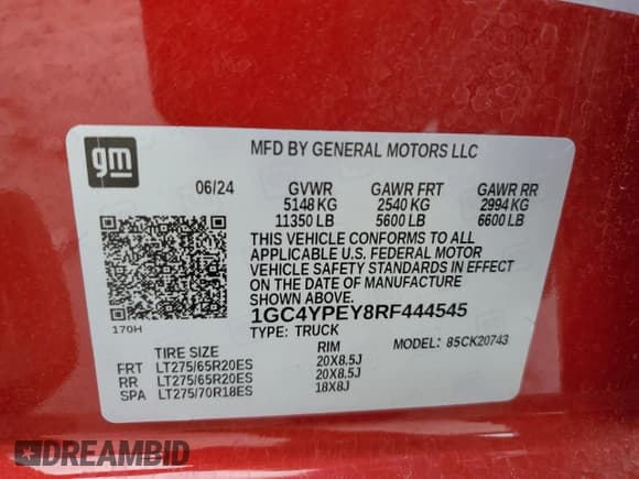 ✅ 2024 Chevrolet Silverado 2500HD LTZ • VIN: 1GC4YPEY8RF444545 • Лот: 71111185. Опубликован ранее на Copart с пробегом 22 038 миль. Бесплатный доступ к архиву аукционных продаж из США и подробный отчёт об истории автомобиля на DreamBid. Изображение 13.