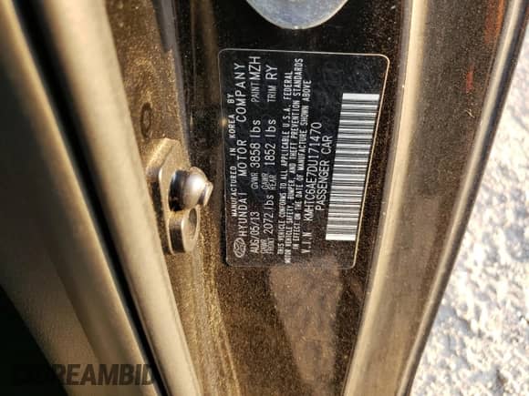 2013 Hyundai Veloster Turbo с VIN KMHTC6AE7DU171470, выставлен на аукционе Copart как лот 72215284 с пробегом 144 923 миль миль и Списание • Salvage title. История ставок и продаж доступна на DreamBid. Изображение 12.