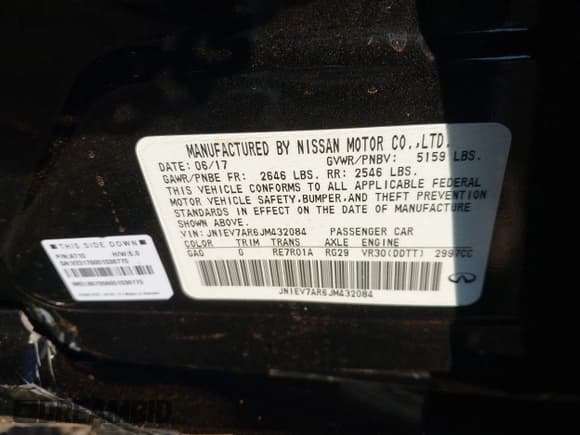 ✅ 2018 Infiniti Q50 Luxe • VIN: JN1EV7AR6JM432084 • Lot: 43517948. Listed on IAAI with 97,565 mi. Free auction sales archive from the USA and detailed vehicle history report at DreamBid. Image 9.