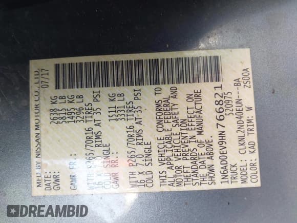 ✅ 2017 Nissan Frontier SV • VIN: 1N6AD0EV9HN766821 • Lot: 43402650. Wystawiony na IAAI z przebiegiem 231 625 mil. Bezpłatny archiwum sprzedaży aukcyjnych z USA i szczegółowy raport historii pojazdu na DreamBid. Zdjęcie 9.