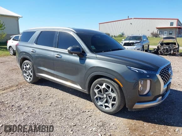 ✅ 2021 Hyundai Palisade Calligraphy • VIN: KM8R7DHE6MU246801 • Лот: 43287966. Опубликован ранее на IAAI с пробегом 55 438 миль. Бесплатный доступ к архиву аукционных продаж из США и подробный отчёт об истории автомобиля на DreamBid. Изображение 1.