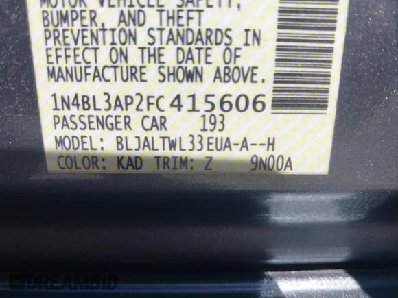 ✅ 2015 Nissan Altima SL • VIN: 1N4BL3AP2FC415606 • Lot: 42763629. Wystawiony na IAAI z przebiegiem 282 977 mil. Bezpłatny archiwum sprzedaży aukcyjnych z USA i szczegółowy raport historii pojazdu na DreamBid. Zdjęcie 9.